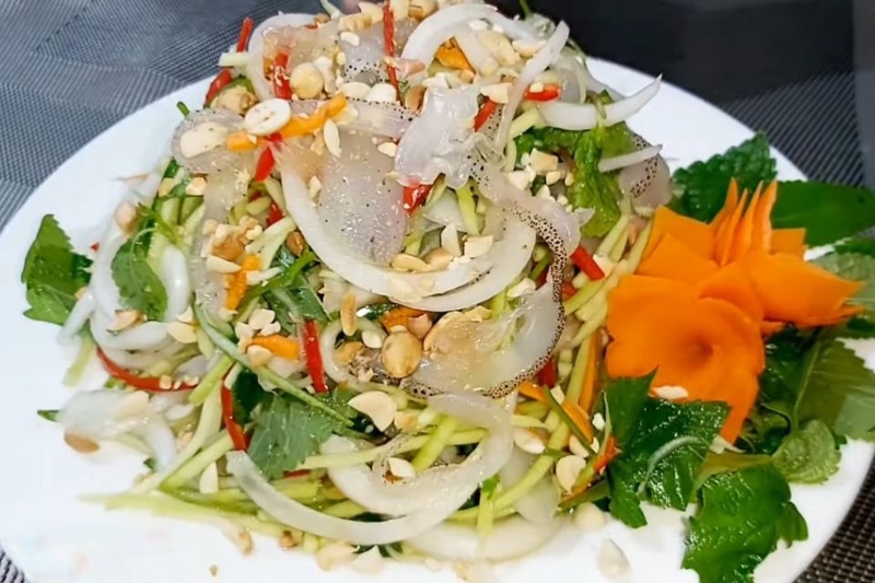Giới thiệu món nộm sứa xoài xanh