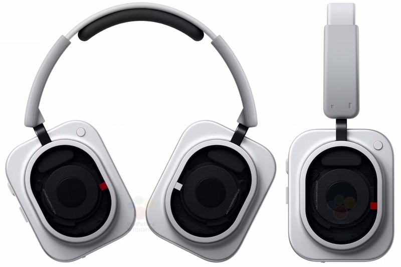 Các cổng kết nối và cụm điều khiển của Nothing Headphone (1) Pro được bố trí trực tiếp trên chụp tai, hỗ trợ thao tác nhanh khi sử dụng.