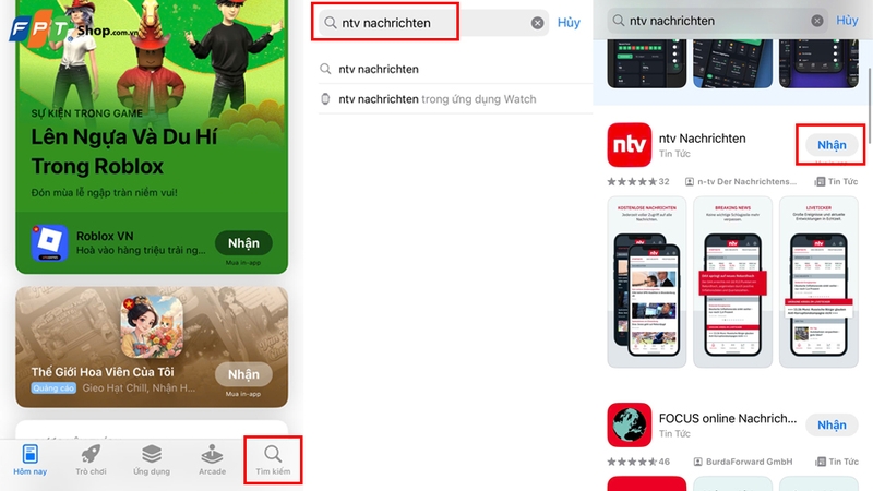 Các bước tải xuống ứng dụng ntv Nachrichten cho thiết bị