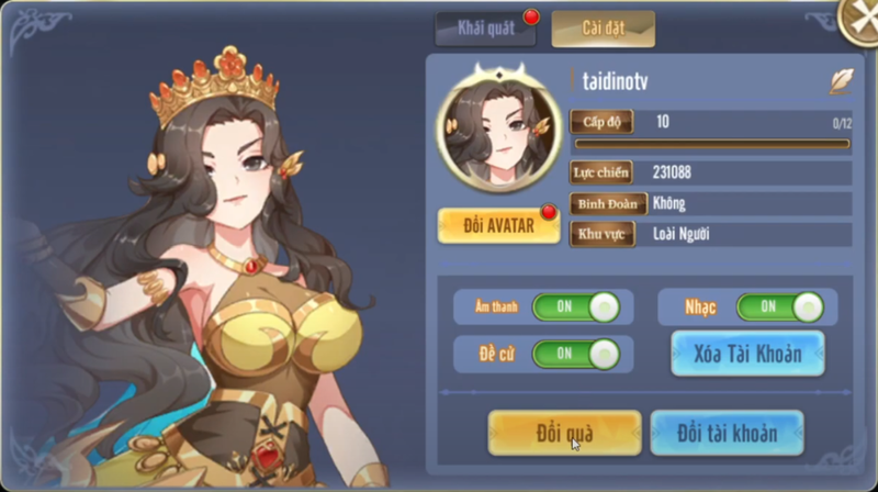 Nhập code Nữ Thần Arena 2