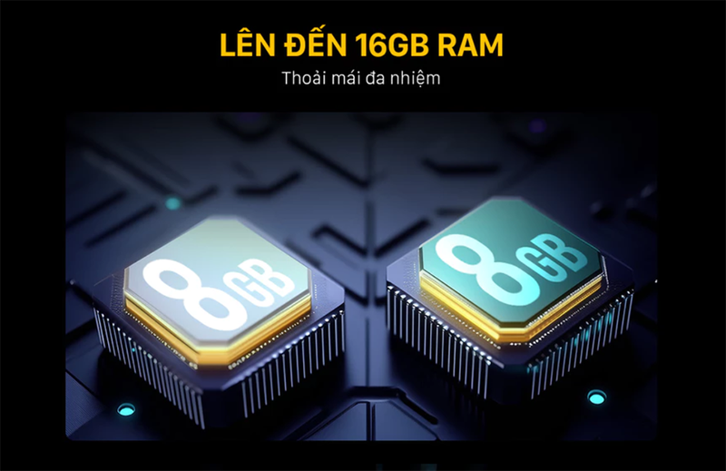 Hiệu suất của máy được tối ưu nhờ RAM 8GB có thể mở rộng lên 16GB