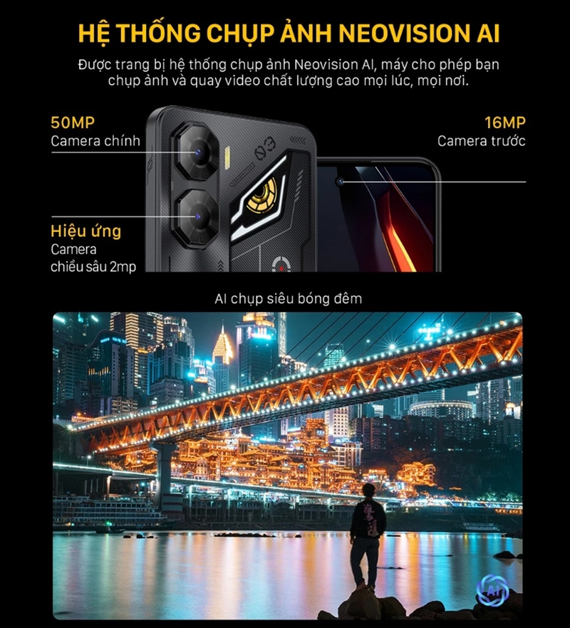 Nubia Neo 3 4G vẫn được trang bị hệ thống camera đáng chú ý với camera chính 50MP