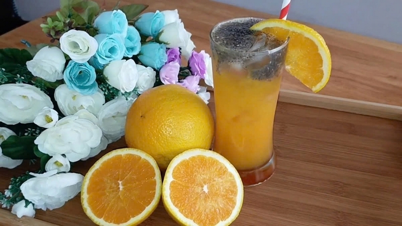 nước cam hạt chia ảnh 5