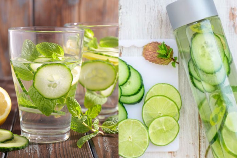 Nước detox dưa chuột chanh bạc hà (1)