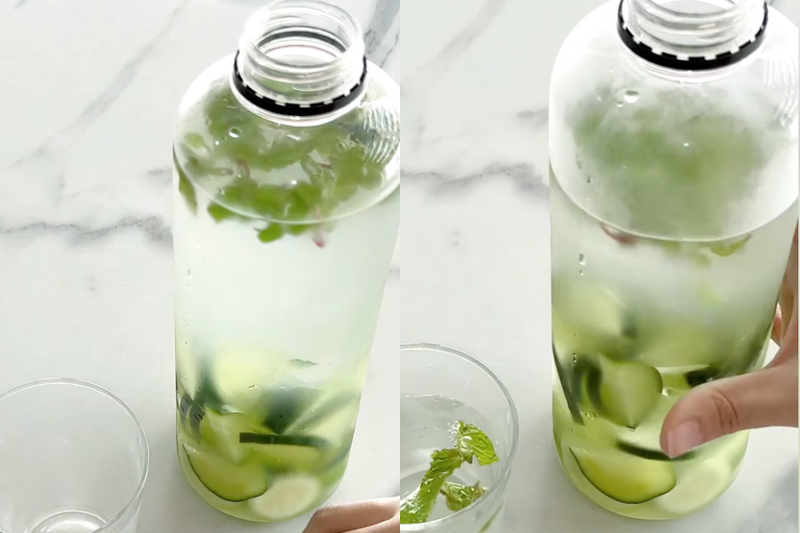 Nước detox dưa chuột chanh bạc hà (7)
