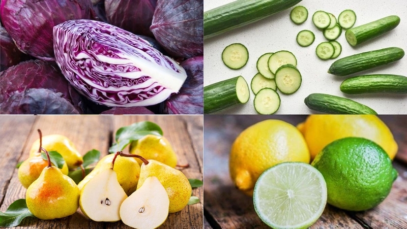 nước ép bắp cải tím dưa leo lê 2