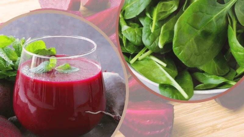 Nước ép cải bó xôi, cà rốt và củ dền 3