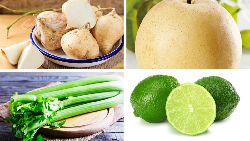 Nước ép củ đậu, lê và cần tây 1
