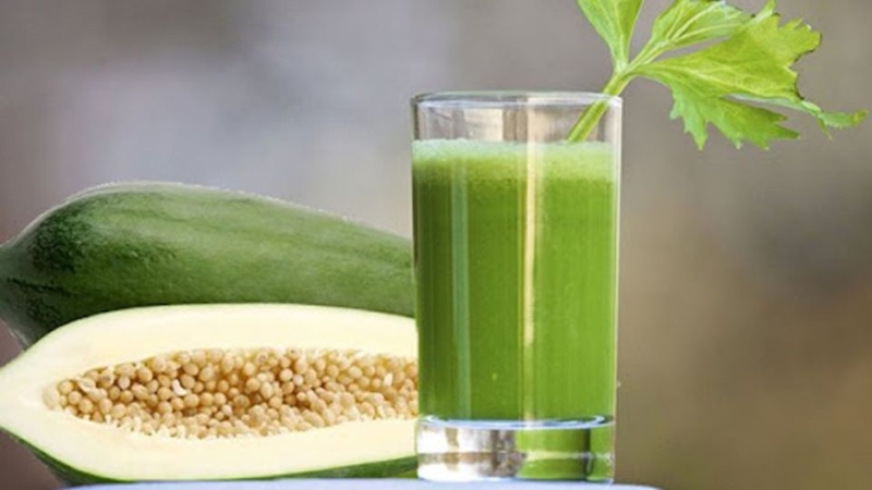 Nước ép đu đủ xanh 3