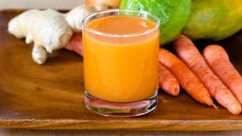 Nước ép đu đủ, cà rốt và cần tây 3