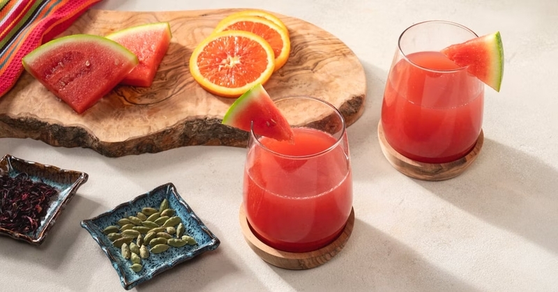 Nước ép dưa hấu mix với gì