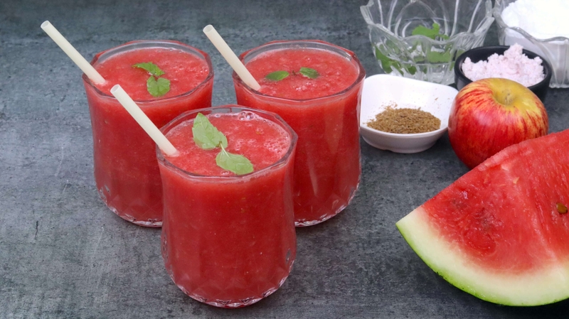 Nước ép dưa hấu mix với gì