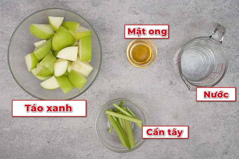 Nước ép cần tây táo mật ong - 01