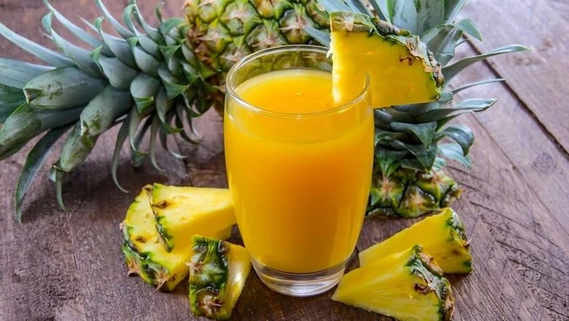 nước ép thơm mix với gì