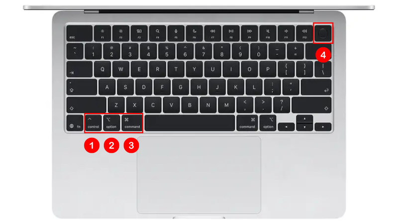Cách tắt máy bằng nút Eject