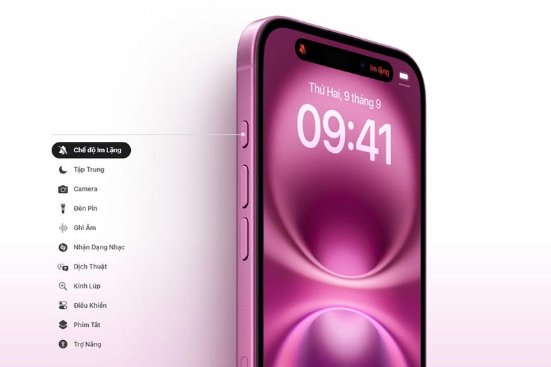Nút gạt trên iPhone 16 - 03