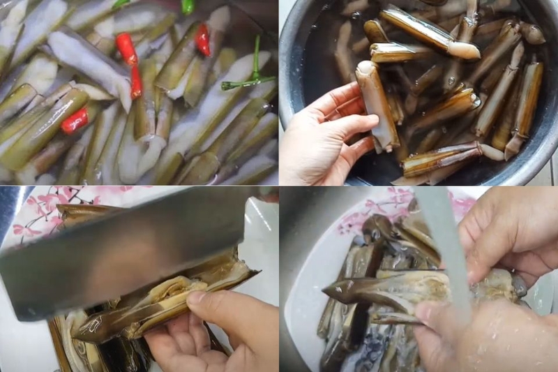 ốc móng tay hấp sả 2