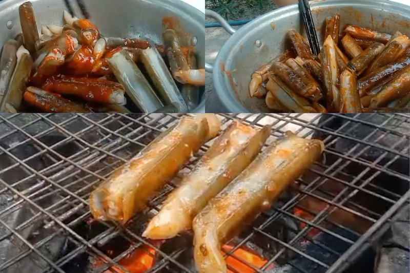 ốc móng tay nướng sa tế 5