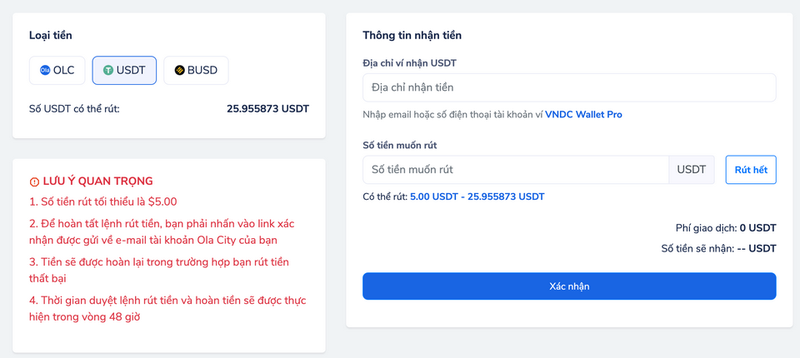 Những hình thức thanh toán của Ola City