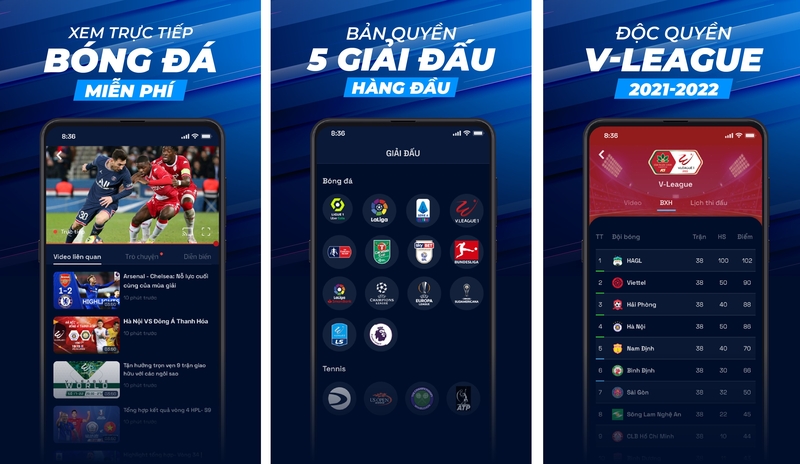 ứng dụng ON Plus Trực tiếp bóng đá 3
