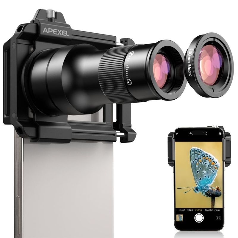 Ống kính camera điện thoại di động Apexel APL-TM6 - Macro 150 mm ghi lại chi tiết ấn tượng