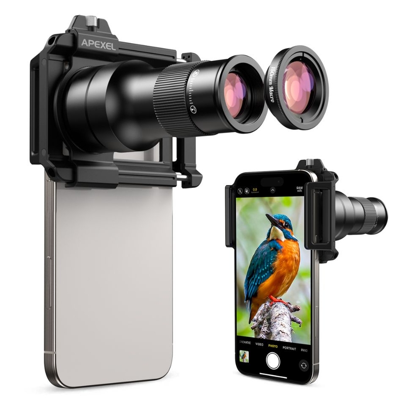 Ống kính camera điện thoại di động Apexel APL-TM6 - Tương thích rộng rãi với nhiều smartphone