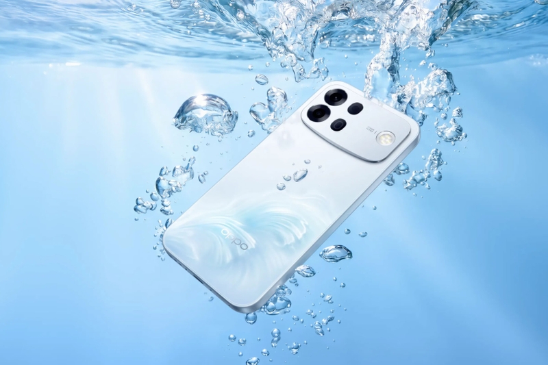 Chuẩn IP69K giúp OPPO A7 Pro Max 5G tăng khả năng bảo vệ trước bụi và tia nước áp lực cao.
