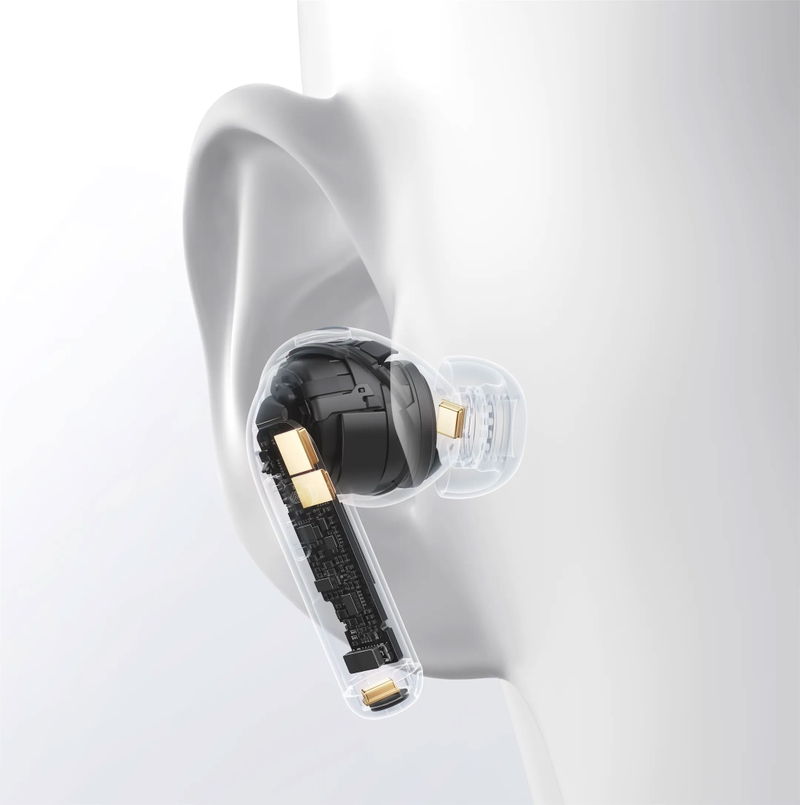 OPPO Enco X4 kết hợp hệ thống ba micro và cảm biến VPU, giúp thu giọng nói rõ hơn khi đàm thoại trong môi trường ồn ào.