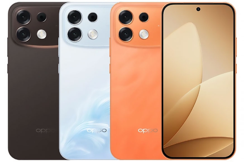 OPPO F35 Pro 5G được bán với ba màu Sunrise Orange, Wave Blue và Twilight Brown.