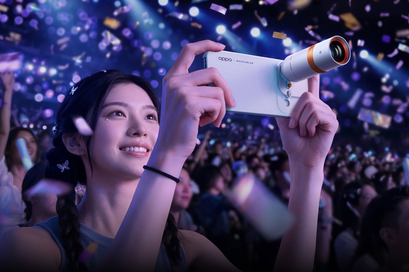 Bộ teleconverter Hasselblad mở rộng khả năng chụp xa cho OPPO Find X10 trong các bối cảnh như sân khấu và sự kiện.