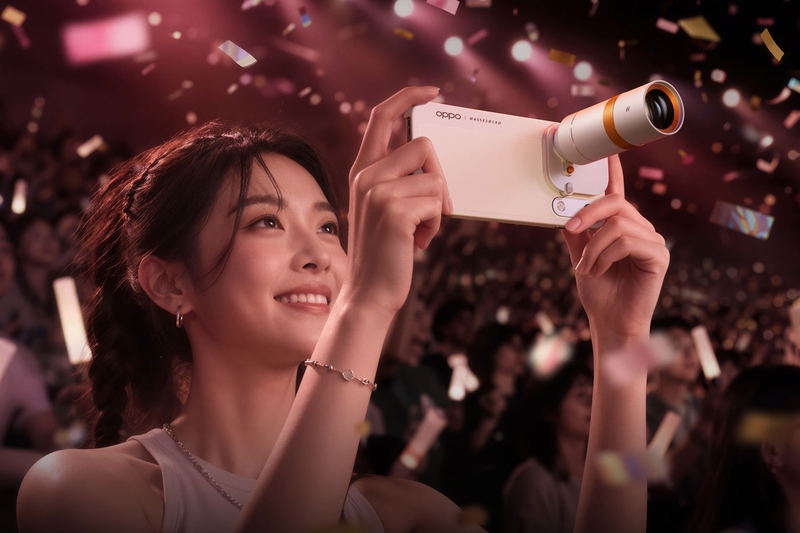 Bộ ống kính teleconverter Hasselblad mở rộng khả năng chụp xa trên OPPO Find X10 Pro Max.
