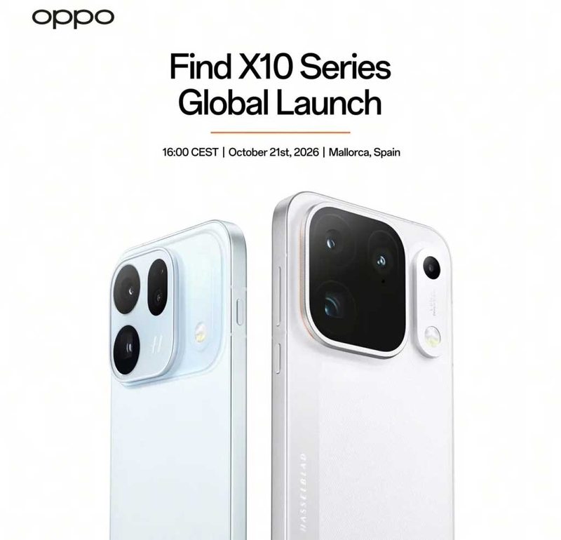 OPPO Find X10 Series ấn định sự kiện ra mắt toàn cầu vào ngày 21/10 tại Mallorca, Tây Ban Nha.