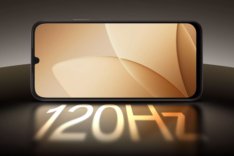 Màn hình IPS LCD 6,75 inch trên OPPO K14 Lite 4G hỗ trợ tần số quét 120 Hz.