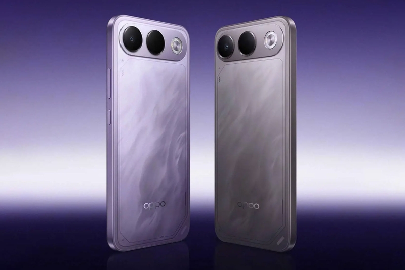 OPPO K15s có hai màu Wind Trail Purple và Shadow Gray.