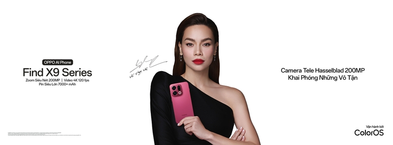 OPPO đồng hành cùng Hồ Ngọc Hà cho dòng flagship Find X9 3