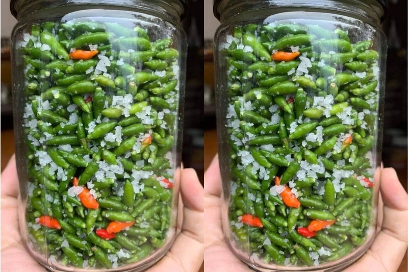 Bỏ vào hộp thủy tinh, ngâm muối