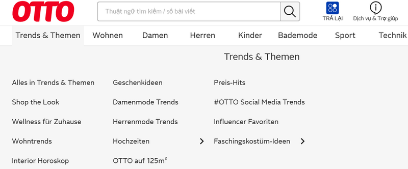 Danh mục sản phẩm đa dạng