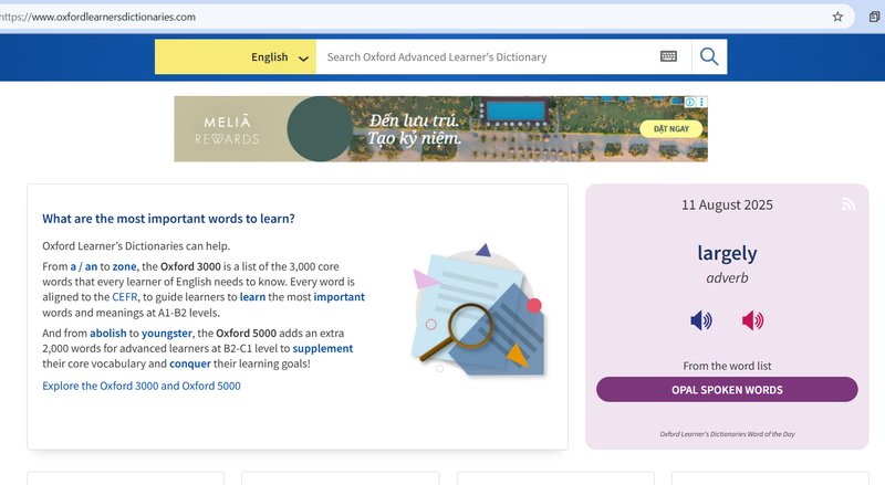gioi thieu tu dien oxford learners dictionaries