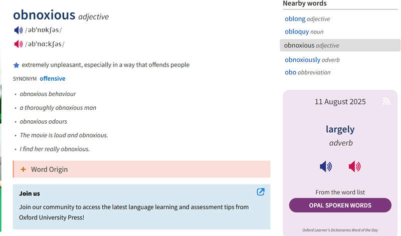 uu diem cua oxford learners dictionaries