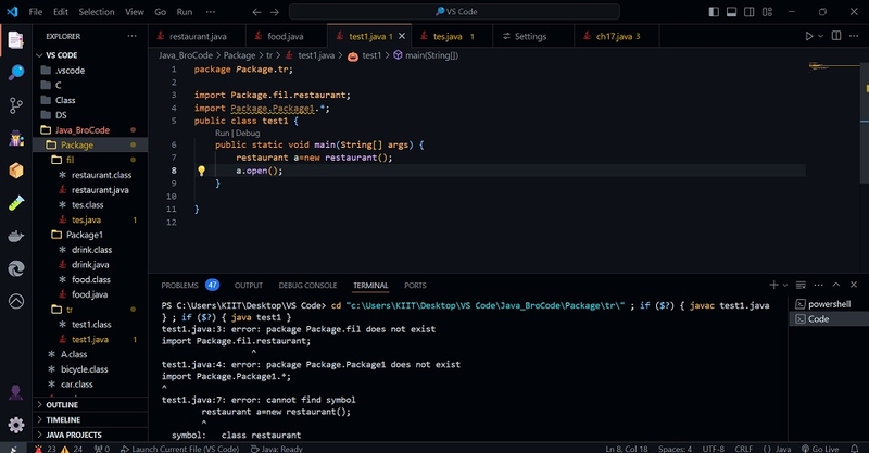 Cách truy cập package từ package khác