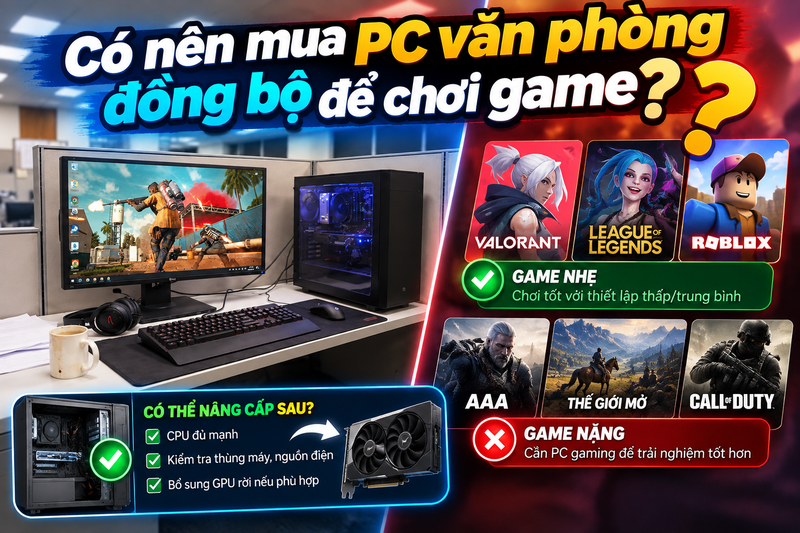 PC văn phòng đồng bộ chơi game mượt ở mức nào? - hình 8
