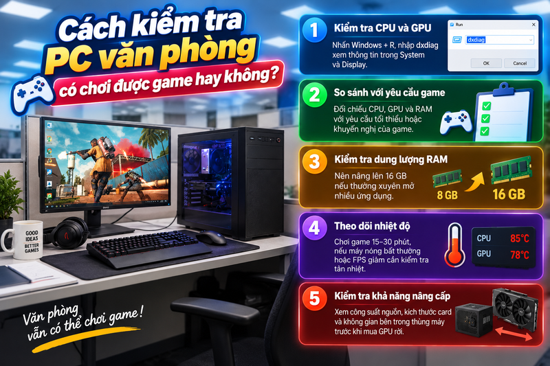 PC văn phòng đồng bộ chơi game mượt ở mức nào? - hình 9