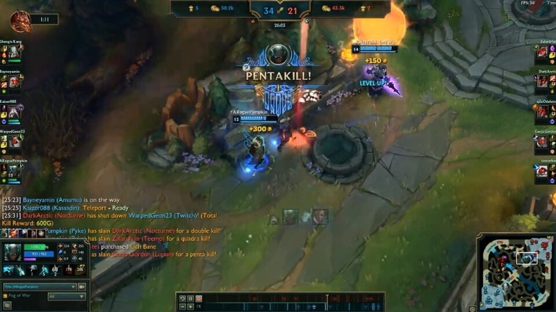 Zeus kết liễu thành viên đội đối phương và hoàn thành Pentakill đầu tiên