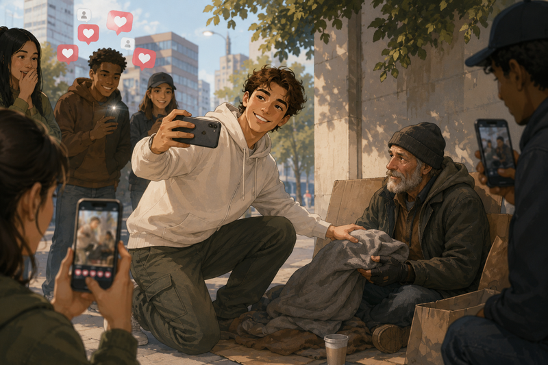Performative kindness