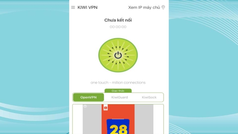 Nhấn vào biểu tượng kết nối và chọn "Xem IP máy chủ"