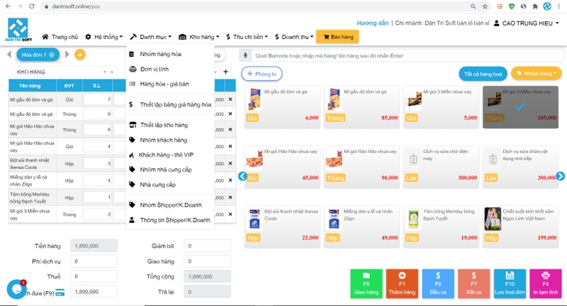 Phần mềm quản lý bán hàng offline Dân Trí Soft