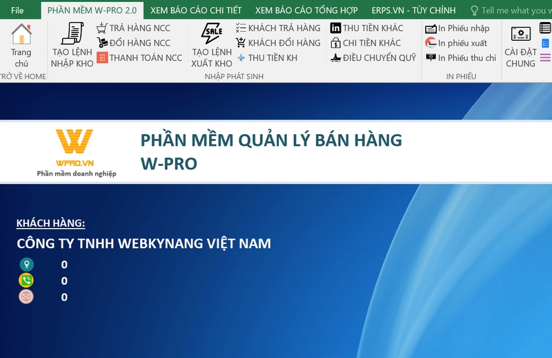 Phần mềm bán hàng offline Webkynang WPRO