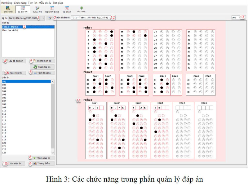 Phần mềm chấm trắc nghiệm 3