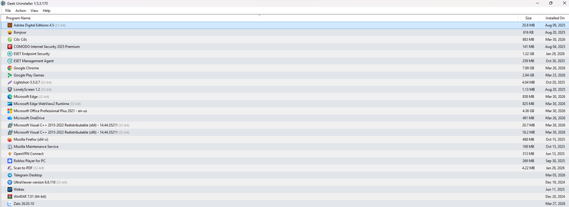 Geek Uninstaller