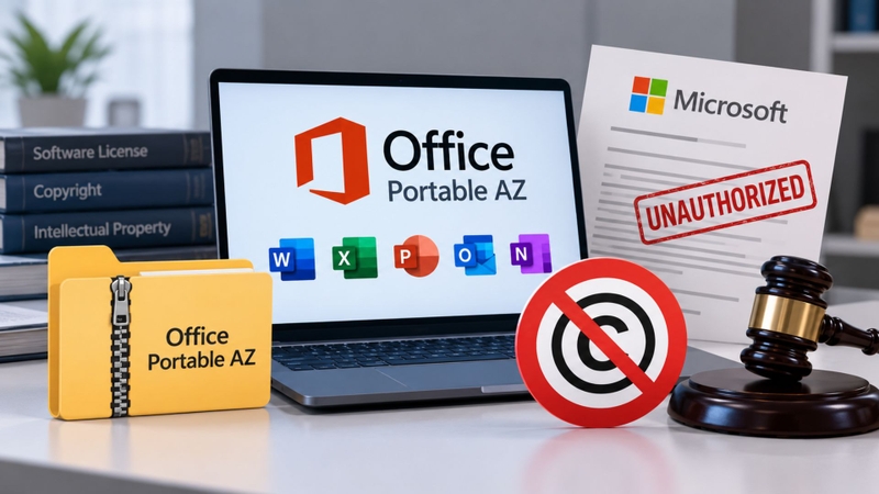 Office Portable AZ có vi phạm bản quyền không?